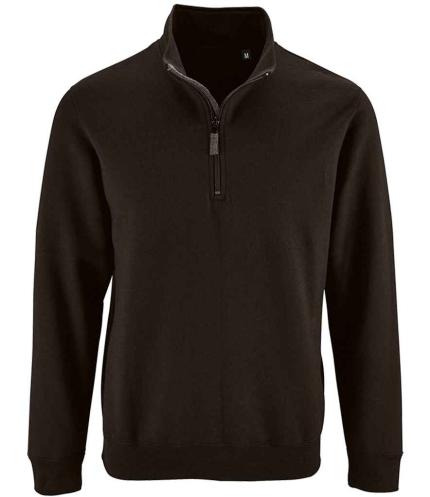 SOL'S Stan Contrast Zip Neck Sweatshirt 0