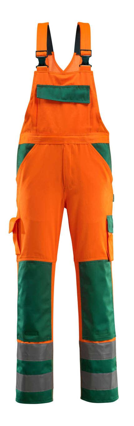 Mascot Workwear Hi Vis Barras Bib & Brace With Kneepad Pockets
-Safe Compete-07169-860