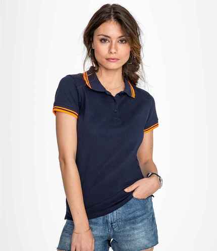 SOL'S Ladies Pasadena Tipped Cotton Piqué Polo Shirt 3