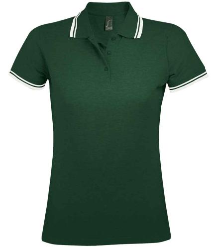SOL'S Ladies Pasadena Tipped Cotton Piqué Polo Shirt 0
