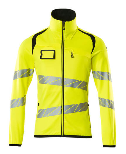 Mascot Workwear Hi Vis Fleece Jumper With Zipper-Accelerate Safe-19103-315