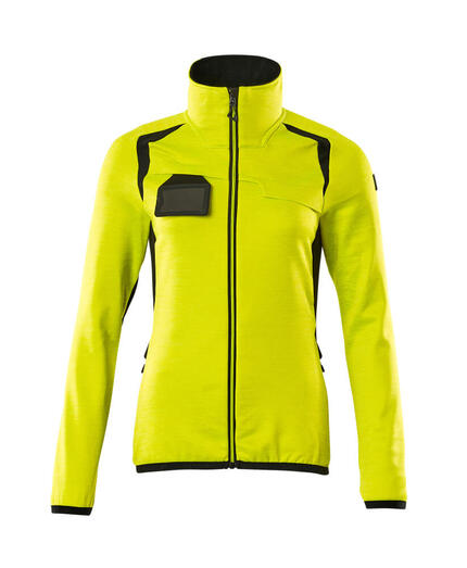 Mascot Workwear Hi Vis Fleece Jumper With Zipper-Accelerate Safe-19453-316 0
