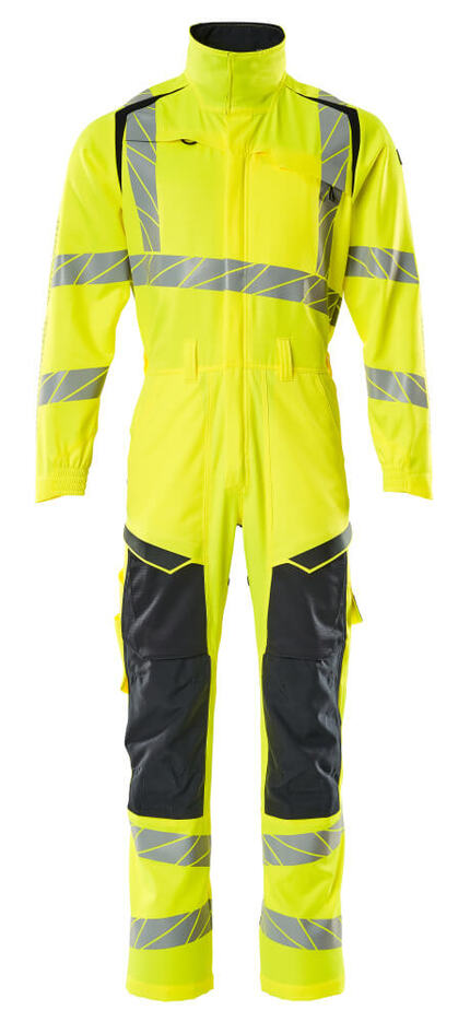 Mascot Workwear Hi Vis Boilersuit With Kneepad Pockets-Accelerate Safe-19519-236