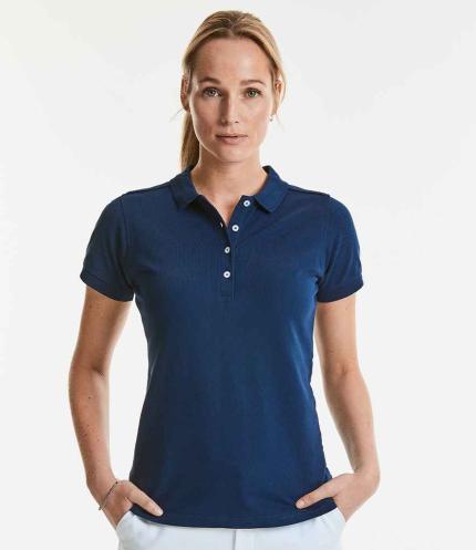 Russell Athletic Ladies Stretch Piqué Polo Shirt 3