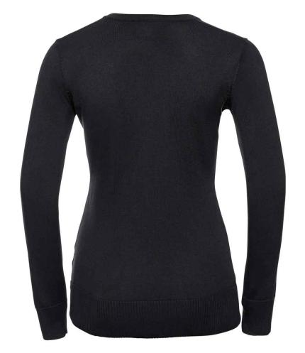 Russell Collection Ladies Cotton Acrylic V Neck Sweater 2