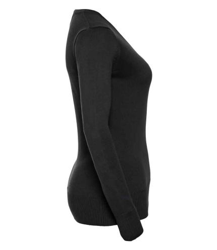 Russell Collection Ladies Cotton Acrylic V Neck Sweater 1