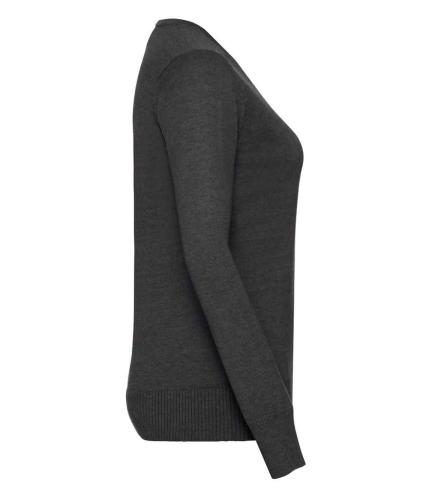 Russell Collection Ladies Cotton Acrylic V Neck Sweater 1