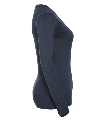 Russell Collection Ladies Cotton Acrylic V Neck Sweater 1