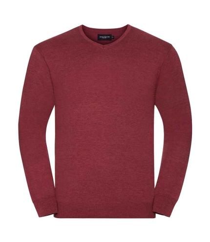 Russell Collection Cotton Acrylic V Neck Sweater
