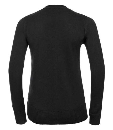 Russell Collection Ladies Cotton Acrylic V Neck Cardigan 2