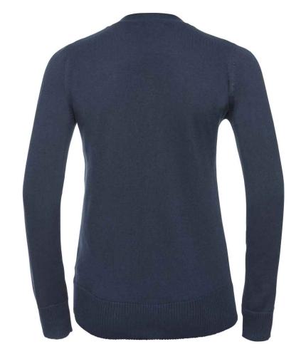 Russell Collection Ladies Cotton Acrylic V Neck Cardigan 2