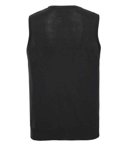 Russell Collection Sleeveless Cotton Acrylic V Neck Sweater 2