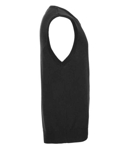 Russell Collection Sleeveless Cotton Acrylic V Neck Sweater 1