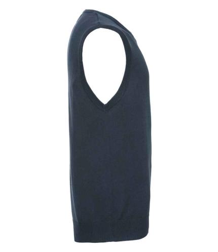 Russell Collection Sleeveless Cotton Acrylic V Neck Sweater 1