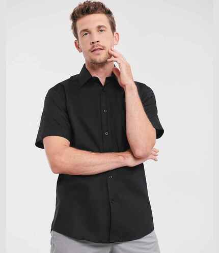 Russell Athletic Collection Short Sleeve Tailored Oxford Shirt 3