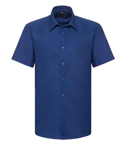 Russell Collection Short Sleeve Tailored Oxford Shirt