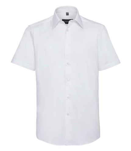 Russell Collection Short Sleeve Tailored Oxford Shirt
