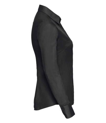 Russell Collection Ladies Long Sleeve Fitted Poplin Shirt 1