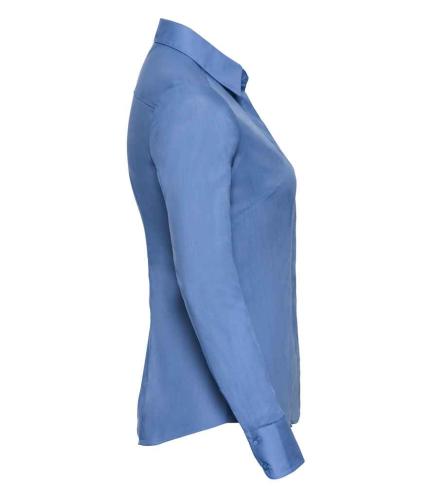 Russell Collection Ladies Long Sleeve Fitted Poplin Shirt 1