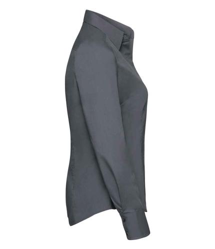 Russell Athletic Collection Ladies Long Sleeve Fitted Poplin Shirt 1