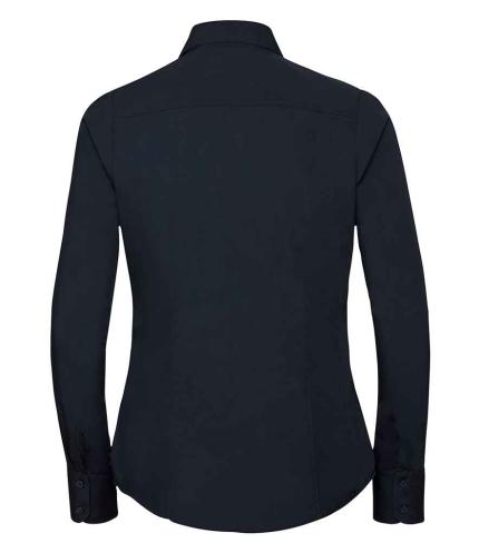 Russell Collection Ladies Long Sleeve Fitted Poplin Shirt 2