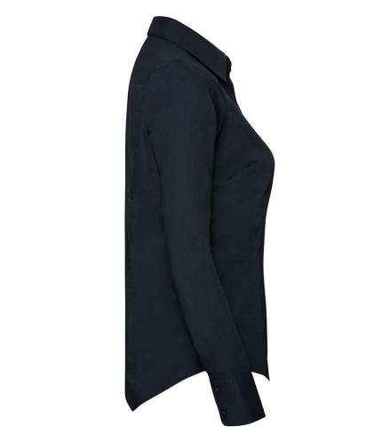 Russell Collection Ladies Long Sleeve Fitted Poplin Shirt 1