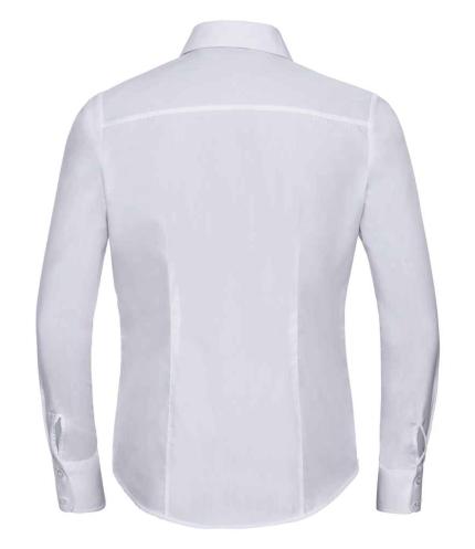 Russell Collection Ladies Long Sleeve Fitted Poplin Shirt 2