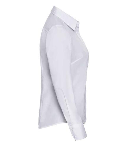 Russell Collection Ladies Long Sleeve Fitted Poplin Shirt 1