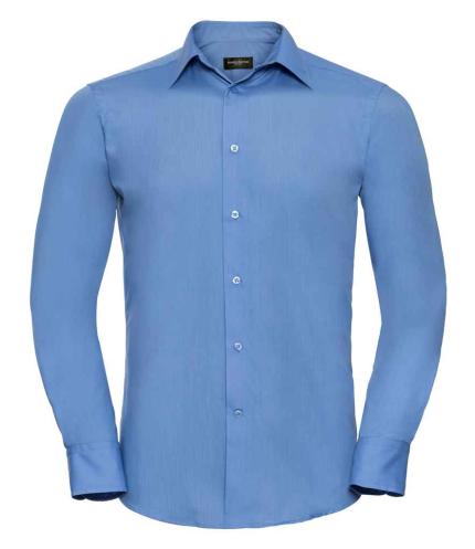 Russell Collection Long Sleeve Tailored Poplin Shirt