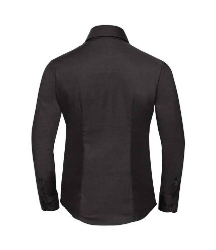 Russell Collection Ladies Long Sleeve Easy Care Oxford Shirt 2