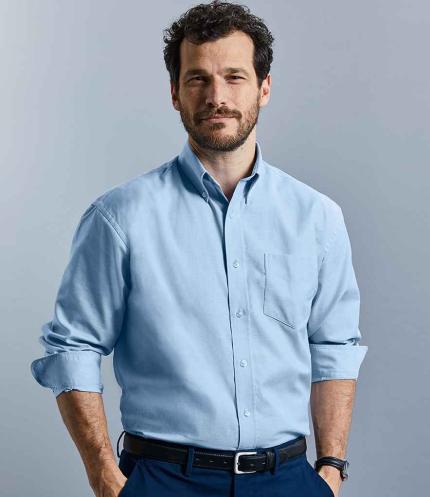 Russell Collection Long Sleeve Easy Care Oxford Shirt 3