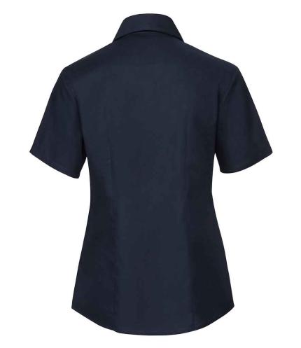 Russell Collection Ladies Short Sleeve Easy Care Oxford Shirt 2