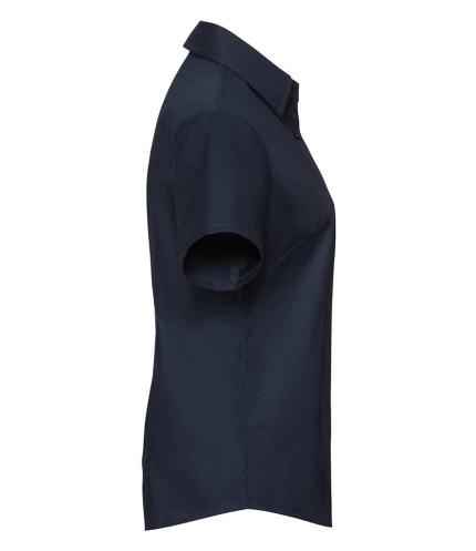 Russell Collection Ladies Short Sleeve Easy Care Oxford Shirt 1