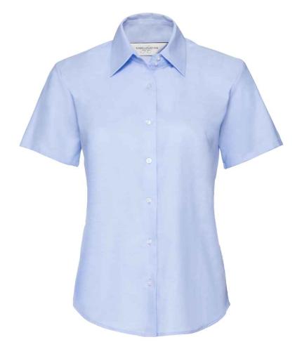 Russell Athletic Collection Ladies Short Sleeve Easy Care Oxford Shirt