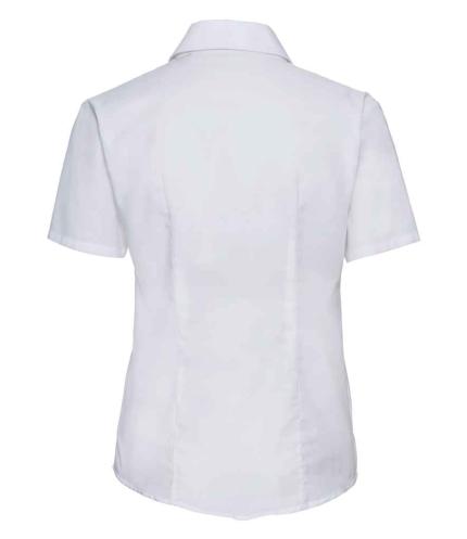 Russell Collection Ladies Short Sleeve Easy Care Oxford Shirt 2