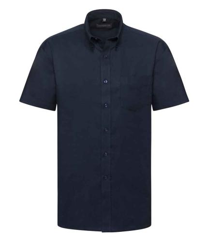 Russell Collection Short Sleeve Easy Care Oxford Shirt