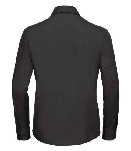 Russell Collection Ladies Long Sleeve Easy Care Poplin Shirt 2