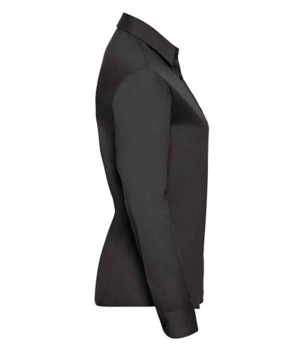 Russell Collection Ladies Long Sleeve Easy Care Poplin Shirt 1