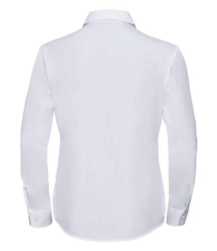 Russell Collection Ladies Long Sleeve Easy Care Poplin Shirt 2