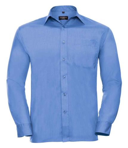 Russell Collection Long Sleeve Easy Care Poplin Shirt