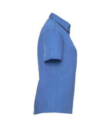 Russell Collection Ladies Short Sleeve Easy Care Poplin Shirt 1