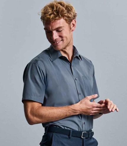 Russell Athletic Collection Short Sleeve Easy Care Poplin Shirt 3