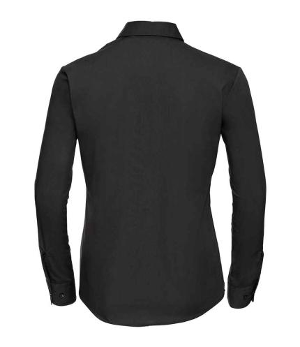 Russell Athletic Collection Ladies Long Sleeve Easy Care Cotton Poplin Shirt 2