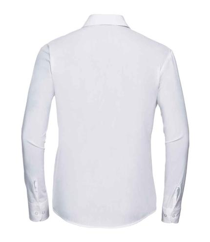 Russell Collection Ladies Long Sleeve Easy Care Cotton Poplin Shirt 2