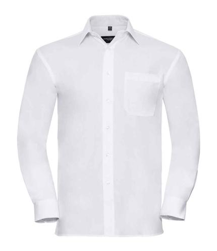 Russell Collection Long Sleeve Easy Care Cotton Poplin Shirt