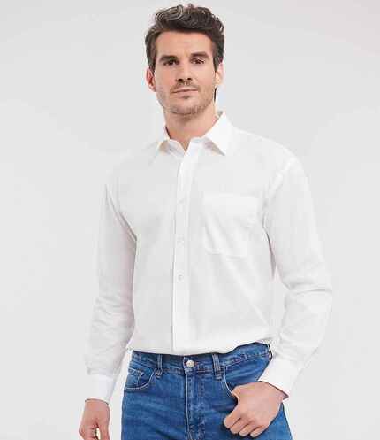 Russell Athletic Collection Long Sleeve Easy Care Cotton Poplin Shirt 3