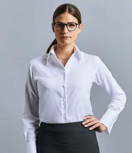 Russell Collection Ladies Long Sleeve Ultimate Non-Iron Shirt 3