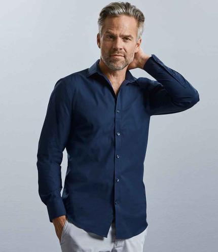 Russell Collection Long Sleeve Ultimate Stretch Shirt 3