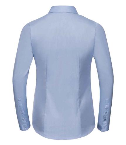 Russell Collection Ladies Long Sleeve Herringbone Shirt 2