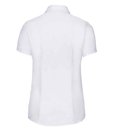 Russell Collection Ladies Short Sleeve Herringbone Shirt 2